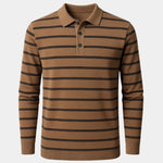 Navy Sunset Striped Polo - Cross & Crown