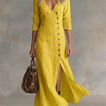 Elara | Button Maxi Dress