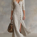 Elara | Button Maxi Dress
