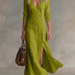 Elara | Button Maxi Dress