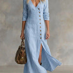 Elara | Button Maxi Dress