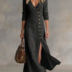 Elara | Button Maxi Dress