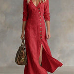 Elara | Button Maxi Dress