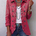 Anouk | Vintage Paisley Print Ruffled Jacket