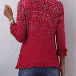 Criselle | Bohemian Paisley Ombre Print Ruffled Jacket