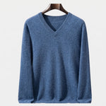 Cashmere V Neck Knitwear Sweater - Cross & Crown