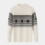 100% Wool Fair Isle Pullover Sweater Jumper - Cross & Crown