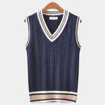 V Neck Elegant Knit Vest - Cross & Crown
