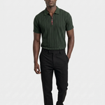 Cavalière Textured Quarter Zip Polo – Cross & Crown