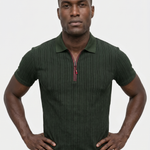 Cavalière Textured Quarter Zip Polo – Cross & Crown