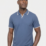 Timeless Black V-Neck Polo - Cross & Crown