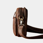 Retro Leather Men's Shoulder Bag - Cross & Crown