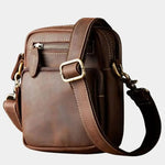 Retro Leather Men's Shoulder Bag - Cross & Crown