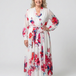 Lillian | Floral Long Sleeve Wrap Maxi Dress