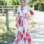 Lillian | Floral Long Sleeve Wrap Maxi Dress