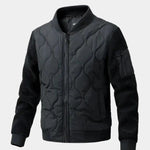 Sherpa Sleeves Padded Bomber Jacket - Cross & Crown