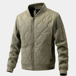 Sherpa Sleeves Padded Bomber Jacket - Cross & Crown