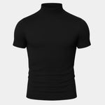 Solid Casual Turtle Neck T-Shirt - Cross & Crown