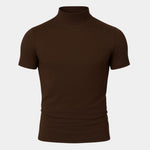 Solid Casual Turtle Neck T-Shirt - Cross & Crown