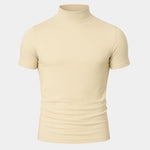 Solid Casual Turtle Neck T-Shirt - Cross & Crown