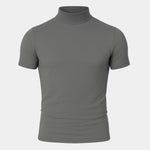 Solid Casual Turtle Neck T-Shirt - Cross & Crown