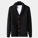 Sophisticated Winter Wool Cardigan - Cross & Crown