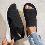 MARLENA BREATHABLE KNIT PLATFORM SANDALS
