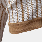Striped Knit Polo Shirt - Cross & Crown