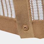 Striped Knit Polo Shirt - Cross & Crown