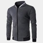 Textured Casual Bomber Jacket - Cross & Crown