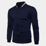 Textured Casual Bomber Jacket - Cross & Crown