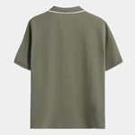 Timeless Black V-Neck Polo - Cross & Crown