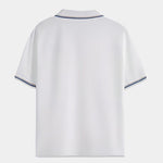 Timeless Black V-Neck Polo - Cross & Crown