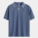 Timeless Black V-Neck Polo - Cross & Crown