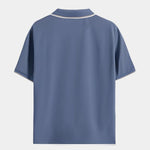 Timeless Black V-Neck Polo - Cross & Crown