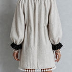 Anneliese | Ruffle-Trim Puff Sleeve Mini Dress