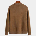 V-Neck Polo Pullover Ribbed - Cross & Crown