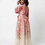 Cressida | Floral Sheer Long Sleeve Maxi Dress