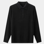 Wool Knit Button Up Polo Pullover - Cross & Crown