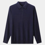 Wool Knit Button Up Polo Pullover - Cross & Crown